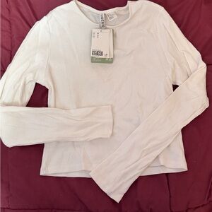 White Long Sleeve Tee
